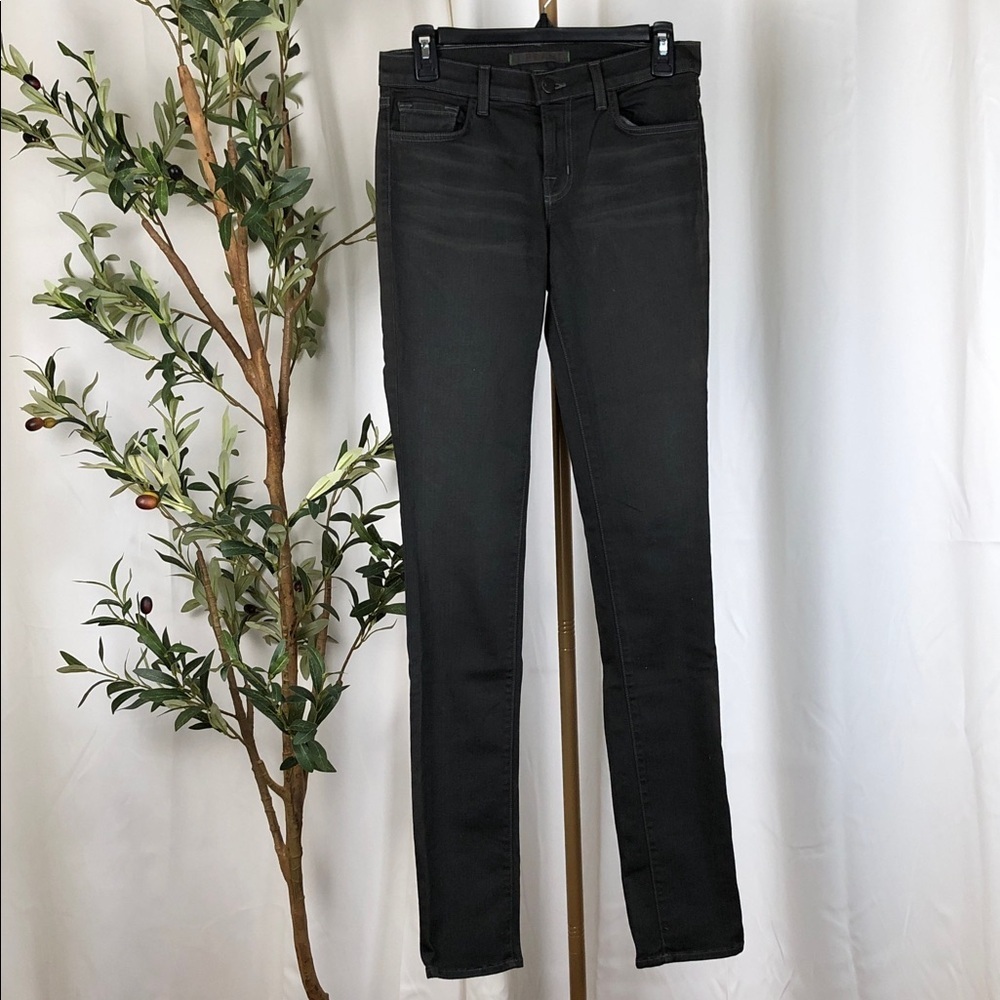 J Brand Women's Faded Black Skinny Pencil Jeans Sz 27 (B3)